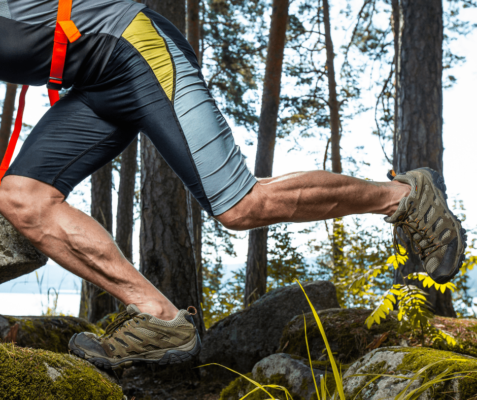 Trail runner's legs